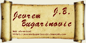 Jevrem Bugarinović vizit kartica